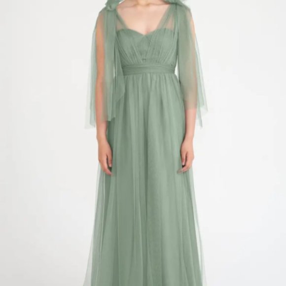 Jenny Yoo Annabelle Convertable Dress in Seaglass, Size 12 - Picture 1 of 5